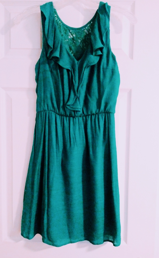 Aqua blue green thick strap BCX dress